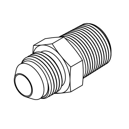 TOMPKINS Hydraulic Fitting-Stainless08MJ-08MP-SS SS-2404-08-08-FG
